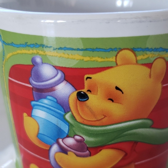 DISNEY Christmas Coffee Tea Mug Winnie the Pooh Tigger Piglet Vintage - Picture 2 of 10